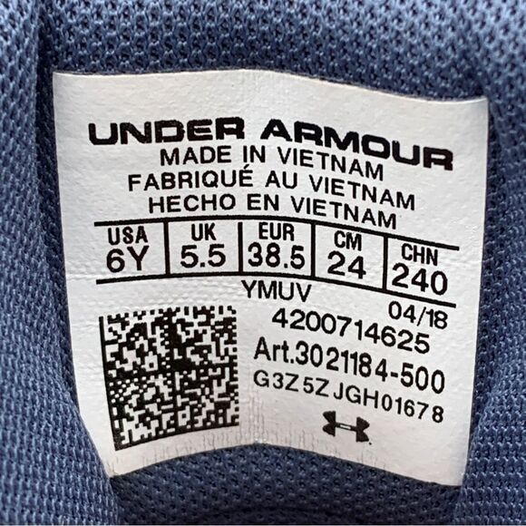 Under Armour Youth Utility Blue Orange Jet Basketball Shoes Sneakers Size 6 - Picture 8 of 14